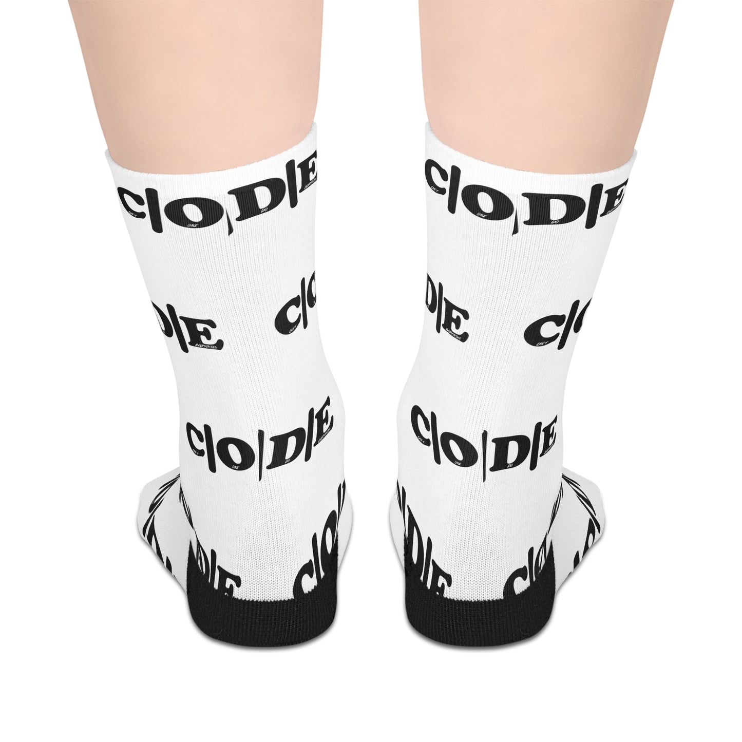 C|O|D|E Chic Mid-Length Socks with Bold Pattern, Trendy Footwear, Unisex Style, Great for Casual Wear, Perfect Gift for Sock Lovers