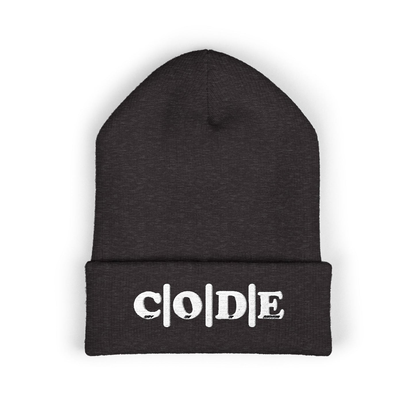 C|O|D|E Beanie Embroidery, Warm Winter Accessory, Fall Fashion Must-Have