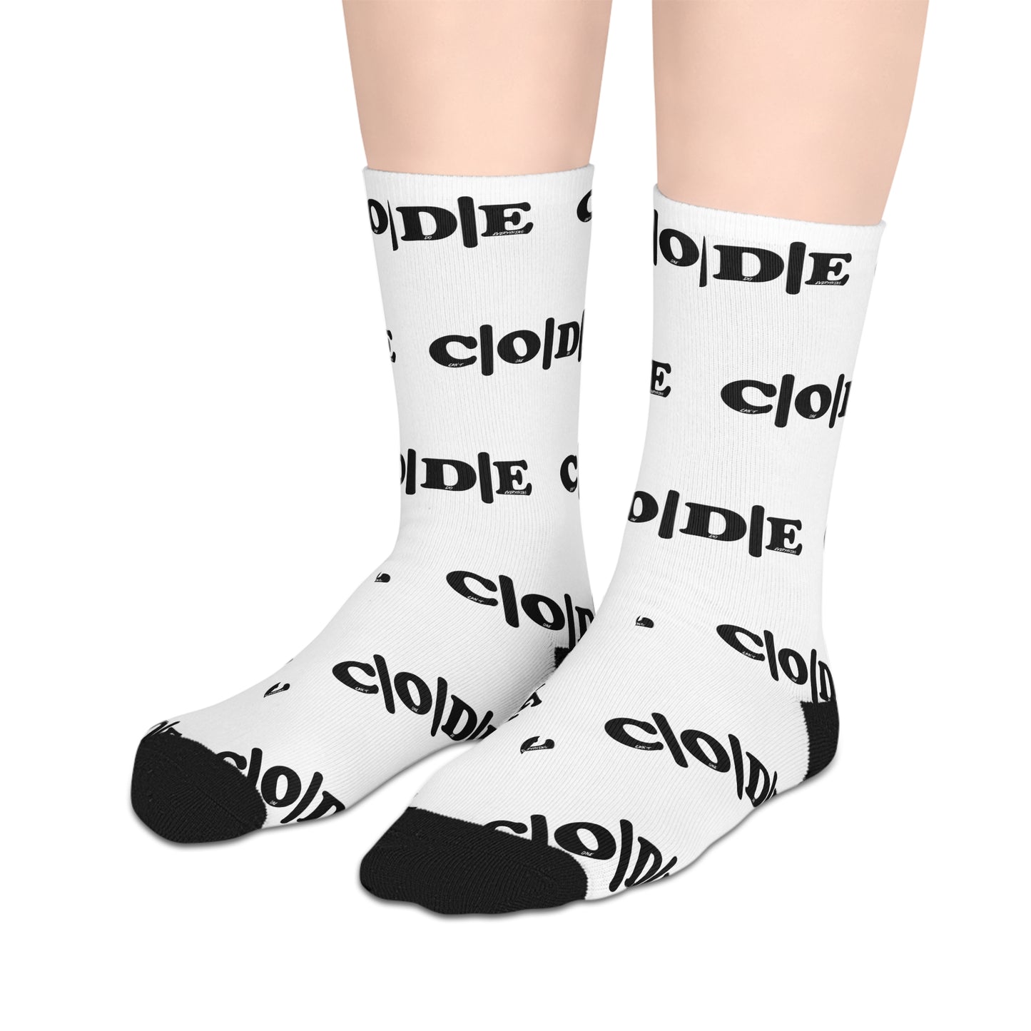 C|O|D|E Chic Mid-Length Socks with Bold Pattern, Trendy Footwear, Unisex Style, Great for Casual Wear, Perfect Gift for Sock Lovers