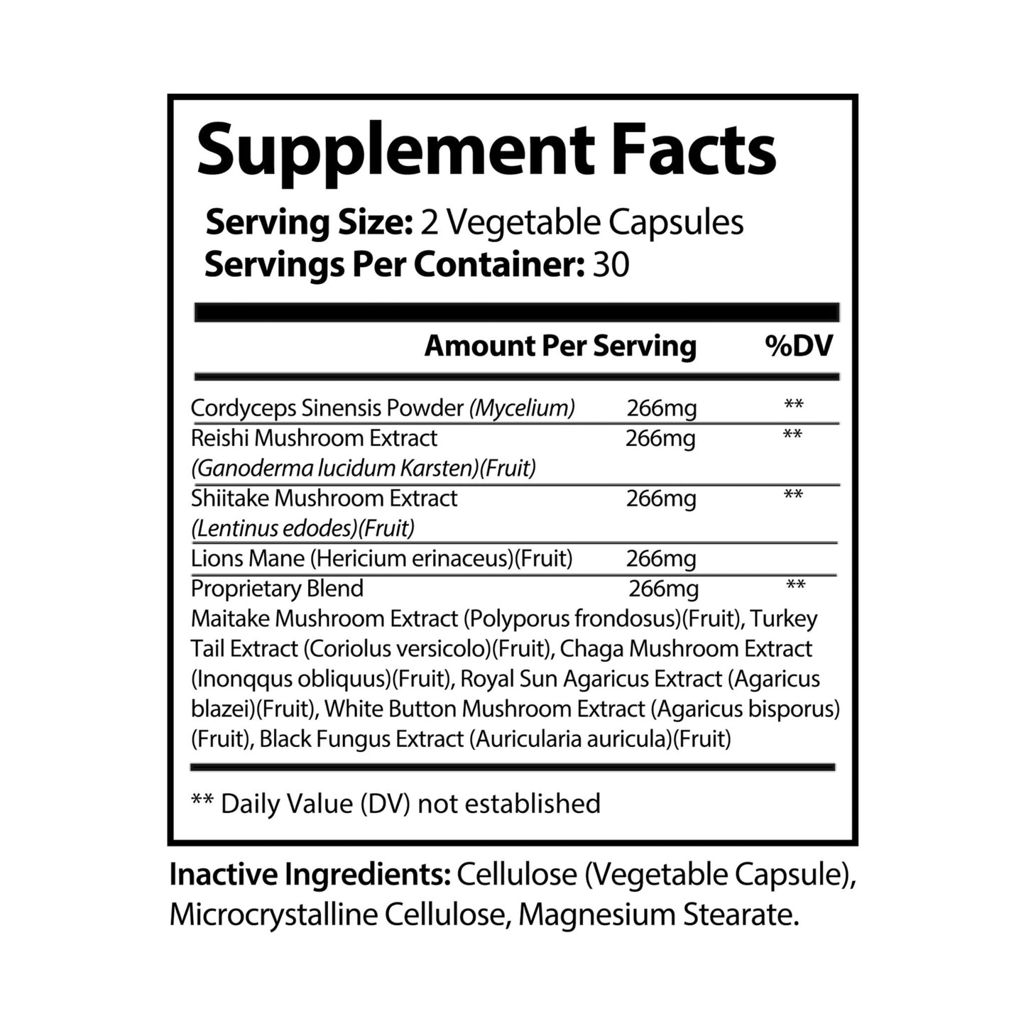 C|O|D|E HEAL THY LIFE Mushroom Blend Supplement (60 Capsules)