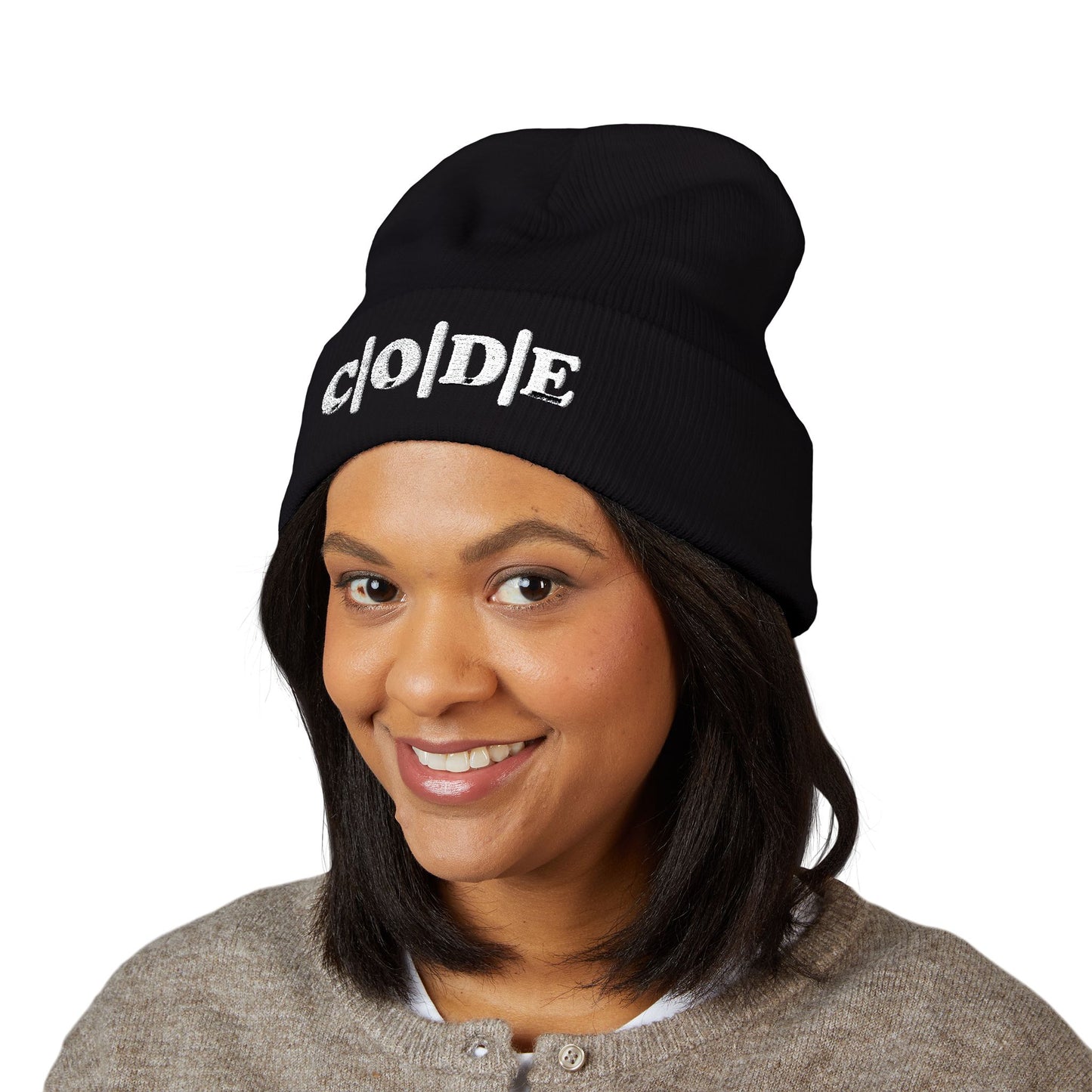 C|O|D|E Beanie Embroidery, Warm Winter Accessory, Fall Fashion Must-Have