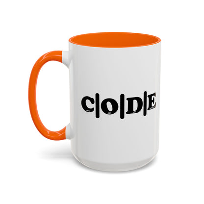 C|O|D|E Accent Coffee Mug: Stylish Coffee Cup for Home/Office, Great Gift for Coffee Lovers, Birthday, Holidays, Personalized Mug