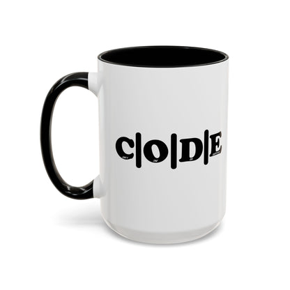 C|O|D|E Accent Coffee Mug: Stylish Coffee Cup for Home/Office, Great Gift for Coffee Lovers, Birthday, Holidays, Personalized Mug