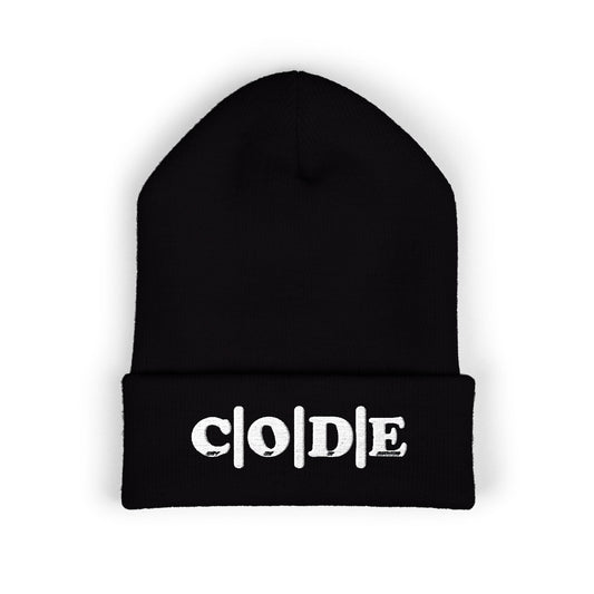 C|O|D|E Beanie Embroidery, Warm Winter Accessory, Fall Fashion Must-Have