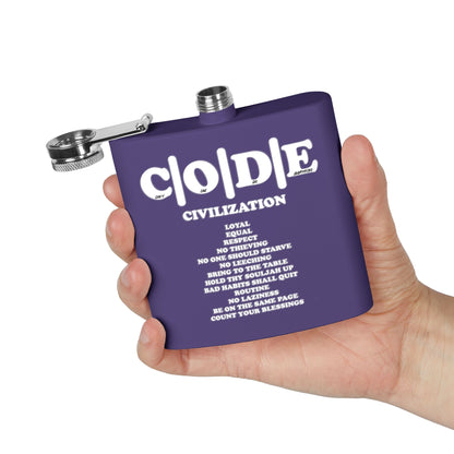 C|O|D|E Stainless Steel Flask - Code of Conduct - Perfect for You and Your Loved Ones Who Like to Drink Drank