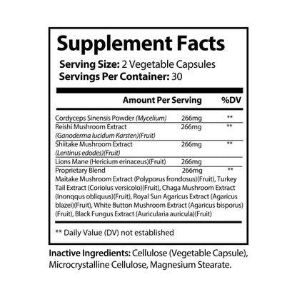 C|O|D|E HEAL THY LIFE Mushroom Blend Supplement (60 Capsules)