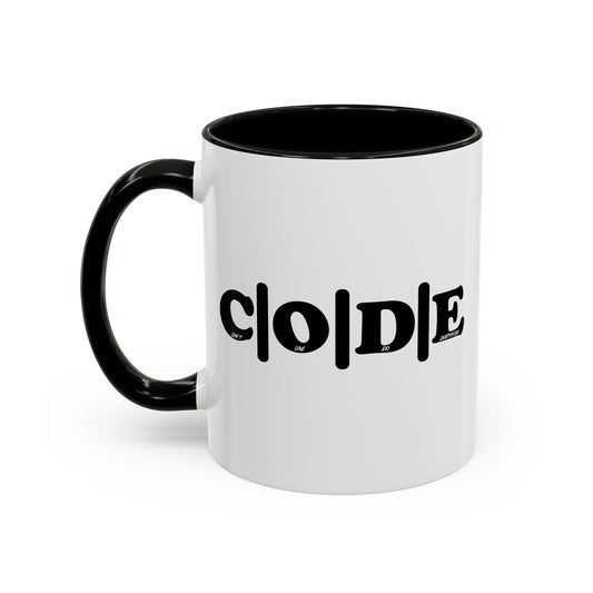 C|O|D|E Accent Coffee Mug: Stylish Coffee Cup for Home/Office, Great Gift for Coffee Lovers, Birthday, Holidays, Personalized Mug