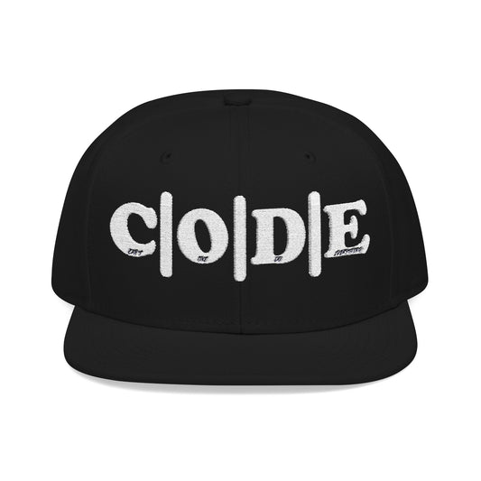 C|O|D|E Snapback Hat - Embroidery - Made for All Types of Occasions - Designed to Dictate the Vibe