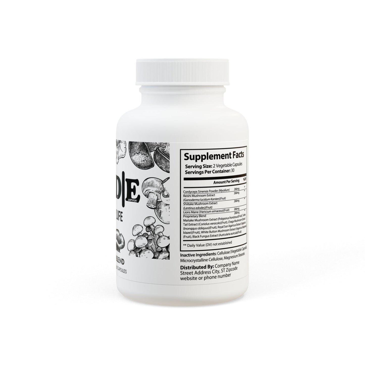 C|O|D|E HEAL THY LIFE Mushroom Blend Supplement (60 Capsules)