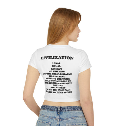 C|O|D|E Women’s Flagship Baby Tee, Casual Graphic Top, Trendy Cropped Shirt, Cute Summer Apparel